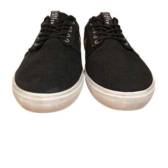 Lakai Limited Griffin Men’s Skate Shoes Black Canvas Gold Stitching Logo Size 13 main image 11